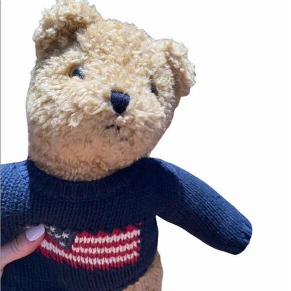 Ty 1990 The Limited teddy bear with flag sweater - Picture 3 of 6